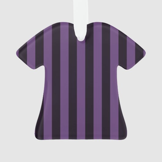 Personaliseer het Keep Calm Jouw tekst Paarse Stri Ornament (achterkant)