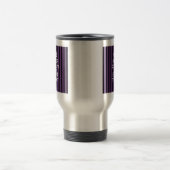 Personaliseer het Keep Calm Jouw tekst Paarse Stri Reisbeker (Center)
