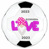 Personaliseer het liefdesbrood met het Paarse hart Voetbal (Voorkant)