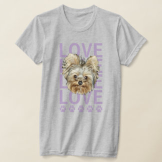 Personaliseer het! Love Love Paws Huisdier Foto T-shirt