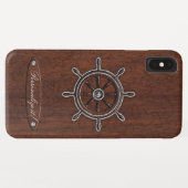 Personaliseer het! Nautisch schuurwiel Case-Mate iPhone Case (Achterkant (horizontaal))
