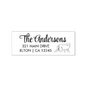 Personaliseer het Terugkeeradres van het Kattensch Rubberstempel (Gestempeld)