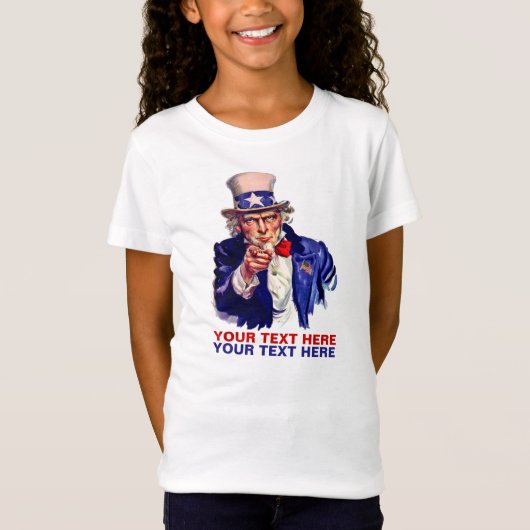 Personaliseer het Uncle Sam T-shirt (Voorkant)