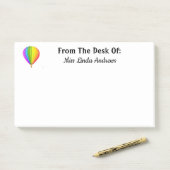 Personaliseer heteluchtballon post-it® notes (Op bureau)
