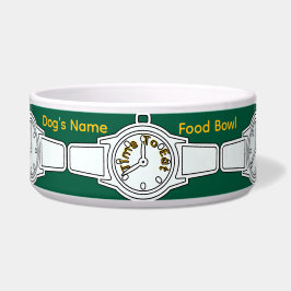 Personaliseer hondennaam Tijd om groenvoer te eten Voerbakje