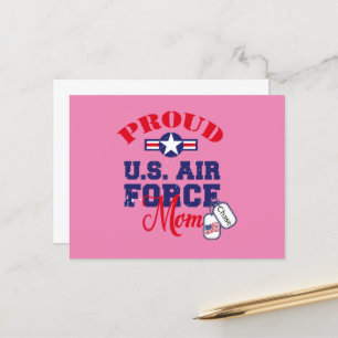 Personaliseer hondenpenning U.S. Air Force Moeder Briefkaart