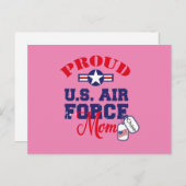 Personaliseer hondenpenning U.S. Air Force Moeder Briefkaart (Voorkant / Achterkant)
