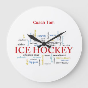 Personaliseer, IJshockeycoach Bedankt in Woorden Grote Klok