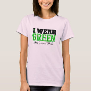Personaliseer ik Green Ribbon Kidney Cancer Draag T-shirt
