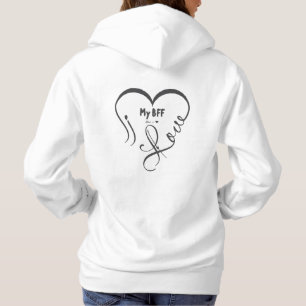 Personaliseer Ik hou van mijn BFF • Jij = ♥ Hoodie