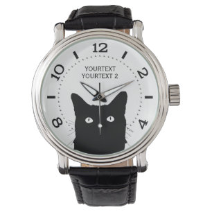 Personaliseer ik zie Kat Klik op Uw Kleurenwijzerp Horloge
