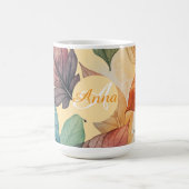 Personaliseer Initiaal & Naam Herfst verlaat mok (Midden)