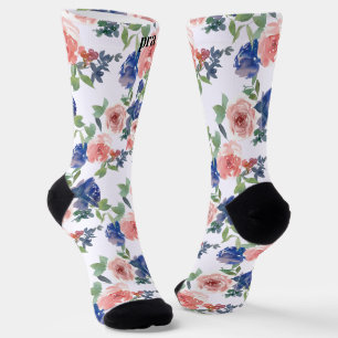 Personaliseer Initialen Multicolor Roze Paarse Gro Sokken