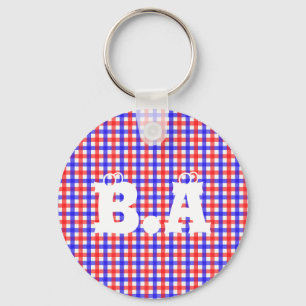Personaliseer Initialen Schattig Sleutelhanger