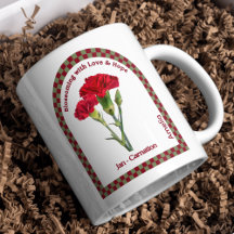 Personaliseer Januari Geboortemaand Flower Coffee