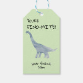 Personaliseer je Dinosaur Gift Label Cadeaulabel (Voorkant)