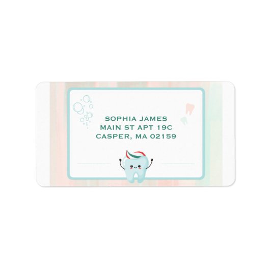 Personaliseer je e-mail met een Funny Teeth Cartoo Etiket (Voorkant)