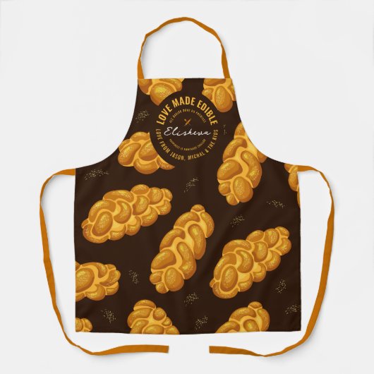 Personaliseer Je Eigen Challah Patroon Bakker's Schort (Voorkant)