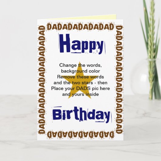 Personaliseer je eigen kaart voor papa (Voorkant)