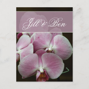 Personaliseer je eigen orchidee ontwerp briefkaart