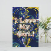 Personaliseer je liefde oneindig: ik hou van mijn  briefpapier (Staand voorkant)