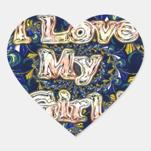 Personaliseer je oneindige liefde: Ik hou van mijn Hart Sticker
