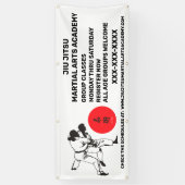 Personaliseer Jiu Jitsu Martial Arts School Busine Spandoek (Verticaal)