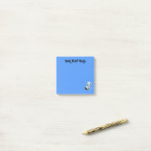 Personaliseer Jouw naam tekst Blue Robot Post-it® Notes (Op bureau)