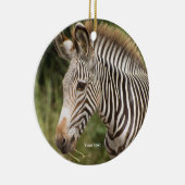 Personaliseer Juveniele Zebra Keramisch Ornament (Rechts)