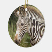 Personaliseer Juveniele Zebra Keramisch Ornament (Links)