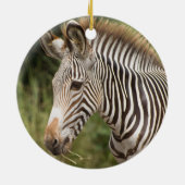 Personaliseer Juveniele Zebra Keramisch Ornament (Achterkant)