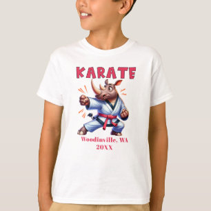 Personaliseer Karate Practitioner Locatie Datum Na T-shirt