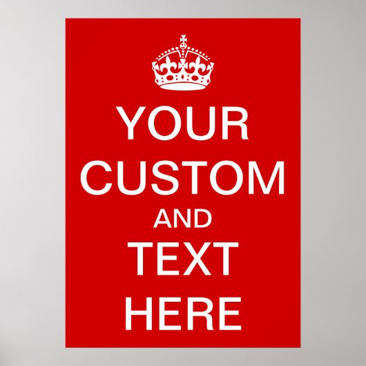 Personaliseer Keep Calm and Carry On Poster (Voorkant)