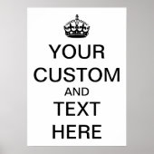Personaliseer Keep Calm and Carry On Poster (Voorkant)