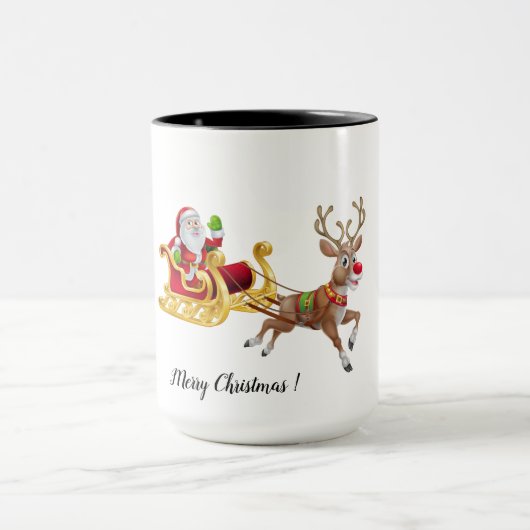 Personaliseer Kerst Two-Tone Coffee Mok (Midden)