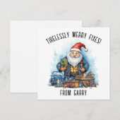 Personaliseer Kerstmis Kaart voor Auto Mechanic (Voorkant / Achterkant)