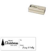 Personaliseer Kerstmis Naam Gift Label Rubberstempel (Gestempeld)
