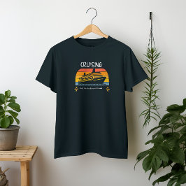 Personaliseer Kinder zwarte cruiseschipfamilie T-shirt