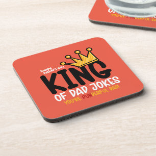Personaliseer King of Dad grappen Bier Onderzetter