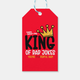 Personaliseer King of Dad grappen Cadeaulabel