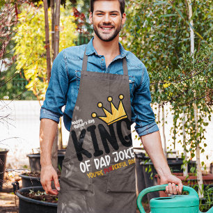 Personaliseer King of Dad grappen Schort