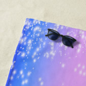 Personaliseer Kleurrijke Eenhoorn Glitter Strandlaken (In situ)