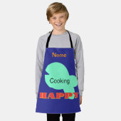 Personaliseer koken Happy Kinder Blue Schort (Gedragen)