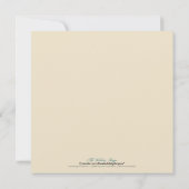 :personaliseer: Koraal/Cream Damask Wedding Invita Kaart (Achterkant)
