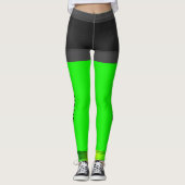 Personaliseer Leggings Neon Green Running Pants (Voorkant)