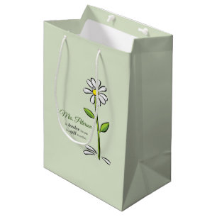 Personaliseer, Leraar Bedankt, Religieuze Bloem Medium Cadeauzakje