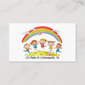 Personaliseer leraar kleuter overdag visitekaartje (Voorkant)