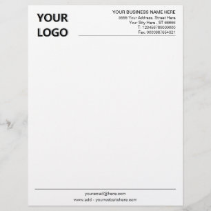 Personaliseer Letterhead met uw Logo aangepaste te Briefhoofd
