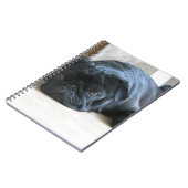 Personaliseer leuke zwarte Pug puppy accessoires n Notitieboek (Linkerzijde)