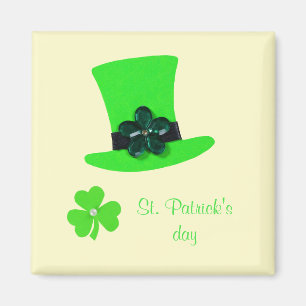 Personaliseer Licht Groen pet voor St. Patrick's d Magneet